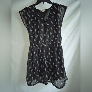 Double Zero Black Dress Open Back Medium
